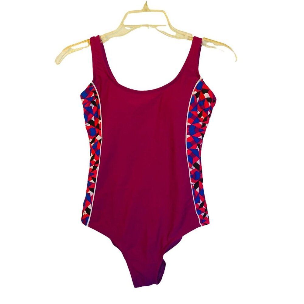 #4708 Catalina womens purple one piece bathing suit size S